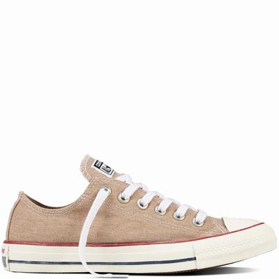 Converse Chuck Taylor All Star Stone Wash Low Tops Mens - Khaki/Khaki Shoes (526NCMTY)